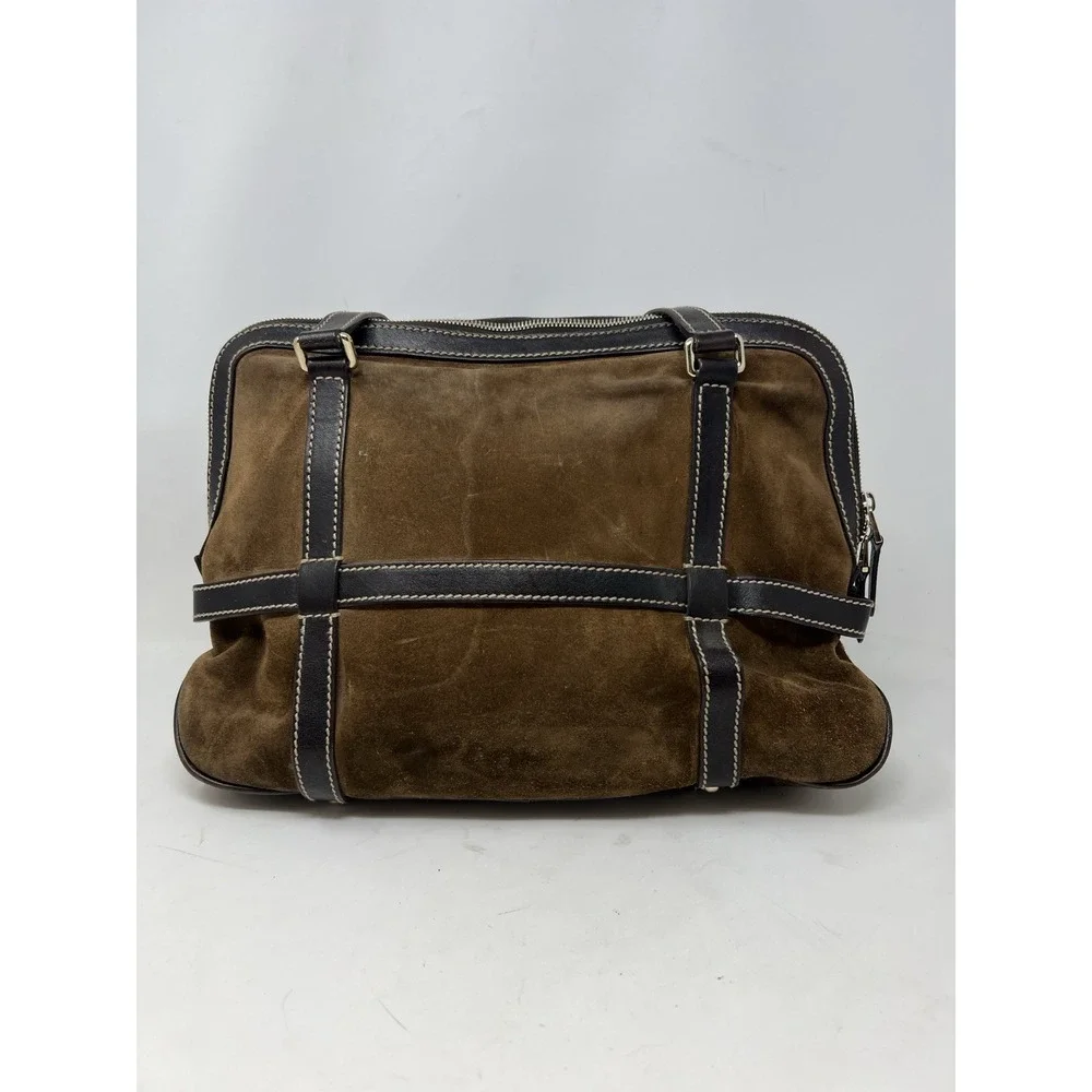 GUCCI Suede Interlocking G Royal Satchel Rare - Picture 6 of 16